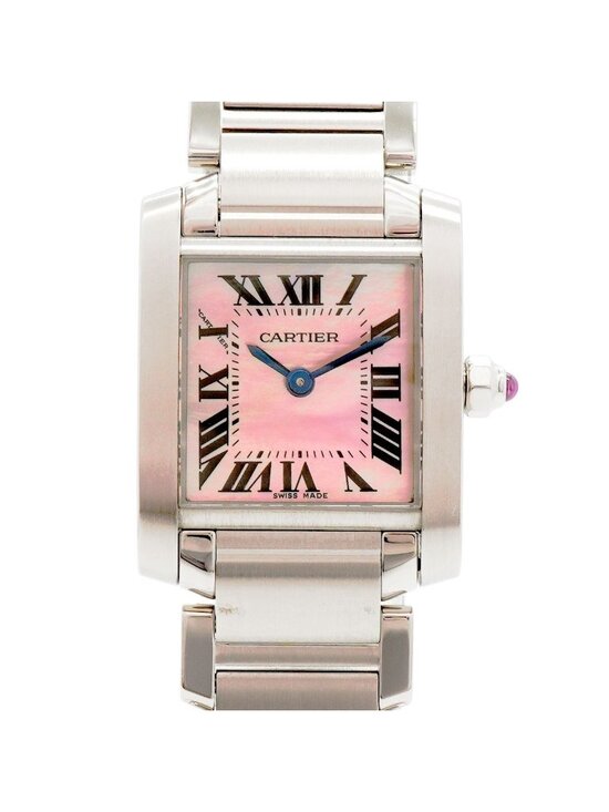 Cartier Tank Francaise SM Pink Dial Watch main image 8